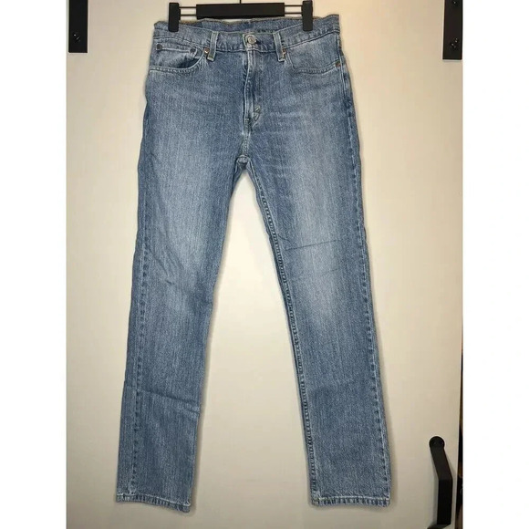 Levi's Other - Levis 511 Jeans Mens 32x32 Blue Light Wash Stretch Skinny Fit Straight Leg Zip